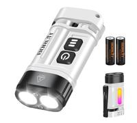 BORUIT U10 Mini Torcia, 16 modalità Batteria AA Flashlight, con IPX4 impermeabile, Clip rotabile, coda magnetica, per il campeggio di emergenza Lavoro all'aperto