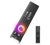 BORUIT U8 Mini Torcia LED EDC Piatta 650 Lumen, Ricaricabile USB-C con Luce Bianca, Gialla e RGB, IP67 Impermeabile, Base Magnetica e Clip per Campeggio, Escursioni ed Emergenze