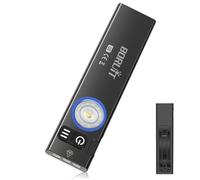 BORUIT U8 Mini Torcia LED EDC Piatta 650 Lumen, Ricaricabile USB-C con Luce Bianca, Gialla e RGB, IP67 Impermeabile, Base Magnetica e Clip per Campeggio, Escursioni ed Emergenze