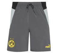 Borussia Dortmund Bvb 09 Puma Uomo Tempo Libero Shorts Dundesliga Grigio Nuovo
