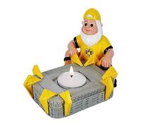 Borussia Dortmund BVB - Nano da giardino con stadio, 15 x 13 x 10,5 cm, colore: Giallo
