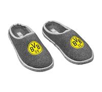 Borussia Dortmund BVB - Pantofole in feltro, grigio., 38/39 EU