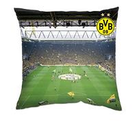 Borussia Dortmund, Cuscino Stadio, nero-giallo, 40x40