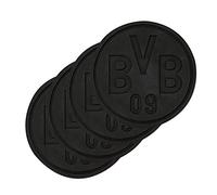 Borussia Dortmund, Sottobicchiere in silicone (4 pezzi), nero-giallo,