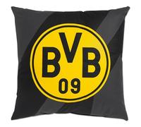 Borussia Dortmund Unisex - Cuscino BVB per adulti, grigio/nero, 40 x 40 cm, 40 x 40 cm