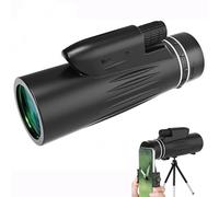 Borwolf 12X50 Telescopio monoculare HD Bak4 Prisma con clip for telefono Treppiede for caccia Telescopio for birdwatching (Color : Monocular)