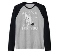 Borzoi Dog Meme Lascia che lo faccia per te Maglia con Maniche Raglan
