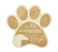 Borzoi II sottobicchiere di compensato Art-Dog