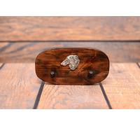 Borzoi, levriero russo - appendino in legno con un cane Art Dog IT