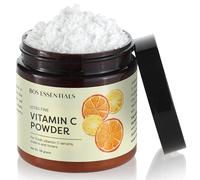 Bos Essentials Polvere di vitamina C ultra fine per cosmetici | DISSOLVA istantaneamente in acqua | Migliore qualità disponibile (325 mesh), crea il tuo siero fresco ed efficace di vitamina C