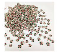BOSAIYA QR 20g / Lot Lollipop Polymer Green & RedClay Sprinkles for Fai da Te Artigianato minuscolo Carino BonBon Caramelle in plastica klei Particelle di Fango .T1203