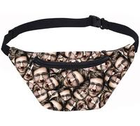 Bosajewel Marsupio fotografico personalizzato per uomo Marsupio personalizzato con 2 tasche con cerniera per corsa, viaggi, escursioni, borsa a tracolla leggera per trasportare tutti i telefoni