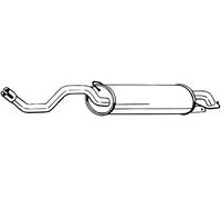 Bosal Silenziatore posteriore 279-399 (IZAWIT 23.037) per VW Golf IV (1J1) New Beetle Cabrio (1Y7)