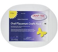 Bosal Craf-Tex Oval Placemat Craft Pack-16-1/2 X13-1/4 Oval White 4/Pkg