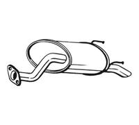 BOSAL Silenziatore Da Scarico Adatto Per Honda Jazz II 163-395