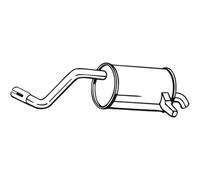 BOSAL Silenziatore Finale Per Renault Modus/Grand 200-515