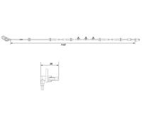 Bosch Sensore ABS 0 265 007 463 Sensore Hall velocità ruota Anteriore Sinistra per Nissan Primera