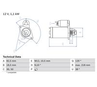 BOSCH 0 986 016 280 Motorino avviamento