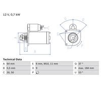 BOSCH 0 986 017 840 Motorino d'avviamento