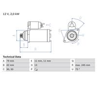 BOSCH 0 986 026 160 Motorino avviamento