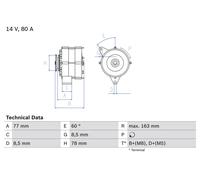 Bosch Alternatore 0 986 034 170 per BMW