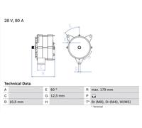 BOSCH 0 986 037 770 Alternatore per DAF,MAN,MERCEDES-BENZ,RENAULT TRUCKS