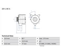 BOSCH 0 986 039 790 Alternatore