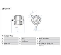 BOSCH 0 986 046 000 Alternatore per FENDT,JOHN DEERE