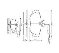 Kit PASTIGLIE FRENO ANTERIORE BOSCH FIAT ULYSSE 2.1 TD KW:80 dal 96>99