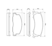 BOSCH 0 986 424 183 Kit pastiglie freno, Freno a disco per TOYOTA
