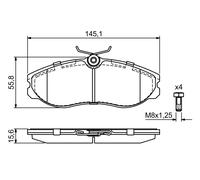 BOSCH 0 986 424 204 Kit pastiglie freno, Freno a disco per FORD,NISSAN