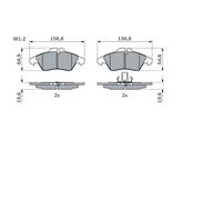 Kit PASTIGLIE FRENO ANTERIORE BOSCH MERCEDES SPRINTER 2-t 211 CDI KW:80 dal 0...