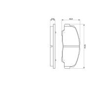 BOSCH 0 986 424 297 Kit pastiglie freno, Freno a disco per DAIHATSU