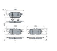 BOSCH 0 986 424 326 Kit pastiglie freno, Freno a disco per FORD,FORD USA