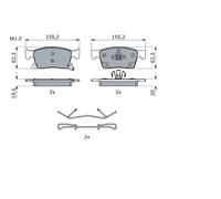 BOSCH 0 986 424 329 Kit pastiglie freni per OPEL Astra K Schrägheck (B16)