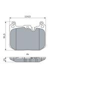 BOSCH 0 986 424 331 Kit pastiglie freni