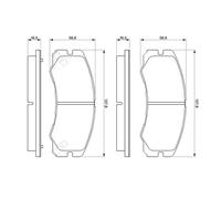 BOSCH 0 986 424 366 Kit pastiglie freno, Freno a disco per ISUZU,OPEL,VAUXHALL
