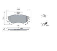 BOSCH 0986424371 Kit pastiglie freno per MITSUBISHI CARISMA (DA_), CARISMA Tre v