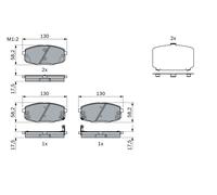 BOSCH 0 986 424 393 Kit pastiglie freno, Freno a disco per HYUNDAI