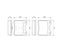 BOSCH 0 986 424 411 Kit pastiglie freno, Freno a disco per CITROËN,PEUGEOT