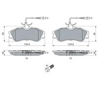 BOSCH 0986424414 Kit pastiglie freno per PEUGEOT 306 (7B, N3, N5), 306 Break (7E