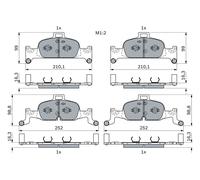 Pastiglie freno 0 986 424 432 BOSCH per AUDI A4 B9 A4 B9 Avant A5 Sportback Q5