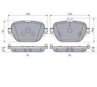 BOSCH 0 986 424 439 Kit pastiglie freno, Freno a disco per MERCEDES-BENZ