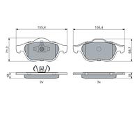 BOSCH 0 986 424 443 Kit pastiglie freno, Freno a disco per RENAULT