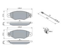 BOSCH 0 986 424 455 Kit pastiglie freno, Freno a disco per CITROËN,NISSAN,RENAUL
