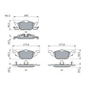 BOSCH 0 986 424 456 Kit pastiglie freno, Freno a disco per OPEL,VAUXHALL