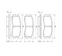 BOSCH 0 986 424 467 Kit pastiglie freno, Freno a disco per CHEVROLET,OPEL,PONTIA