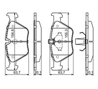 BOSCH 0 986 424 485 Kit pastiglie freno, Freno a disco per BMW