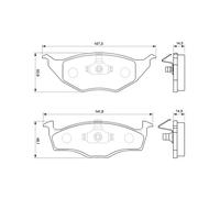 BOSCH 0 986 424 502 Kit pastiglie freno, Freno a disco per VW