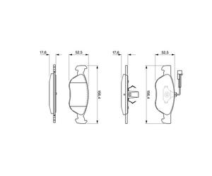 BOSCH 0 986 424 510 Kit pastiglie freno, Freno a disco per ALFA ROMEO